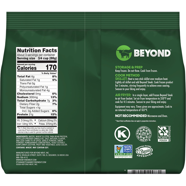 Ingredients & Nutritionals