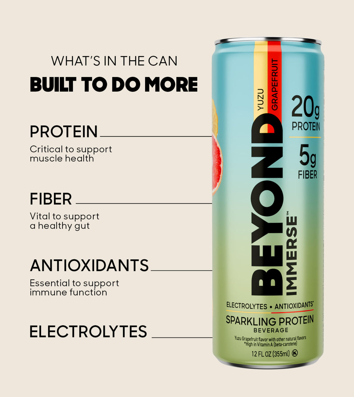 Beyond Immerse™ Yuzu Grapefruit (with organic agave)