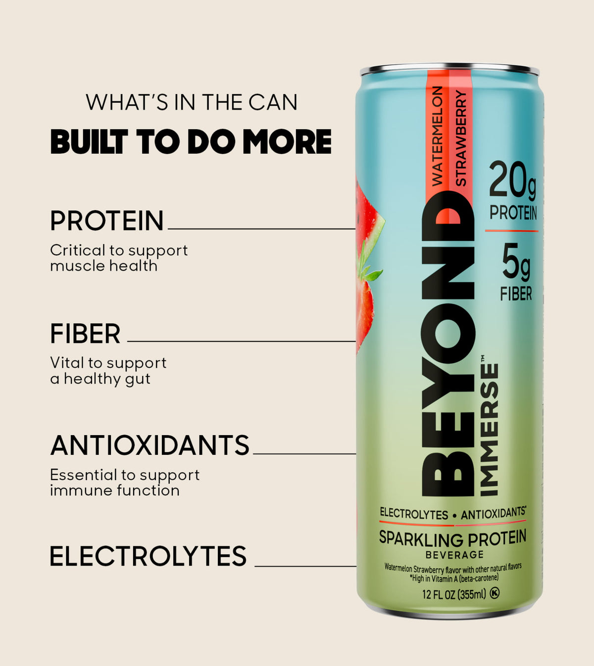 Beyond Immerse™ Watermelon Strawberry (with organic agave)