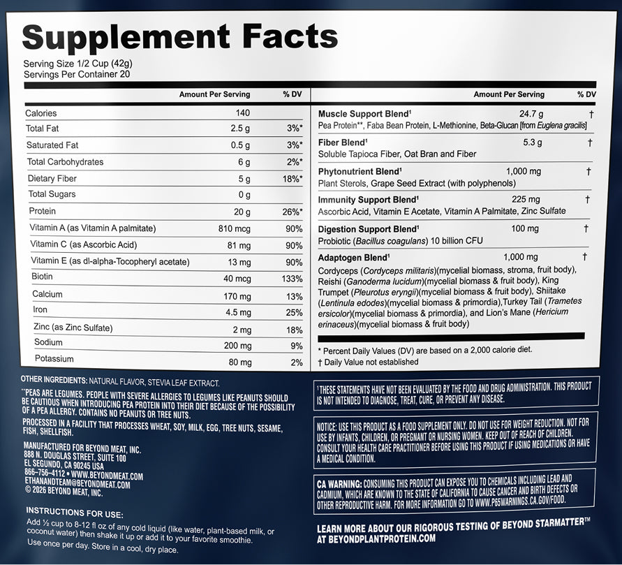 Ingredients & Nutritionals